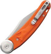 DGR2404RGST — Couteau Daggerr Knives Lisichka Gimbal Lock Lame Acier 8Cr13MoV Clip Point Satinée Manche FRN Orange Sculpté - Livraison Gratuite