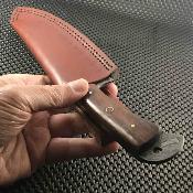 DM1266 Couteau Damas 256 Couches Chefs Knife Etui Cuir - Livraison Gratuite