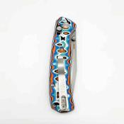 DTK4508MBO Couteau Pliant Dreamtech D4 | Lame Tanto Acier 14C28N | Manche Micarta Blue/Orange Axis Lock - Livraison Gratuite