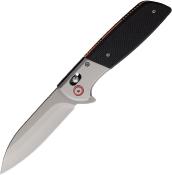 EE10A107BK Couteau ElitEdge Semi Automatique Lame Drop Point Acier Inox Crossbar Lock - Livraison Gratuite