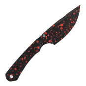 G006A8 — Couteau Kansept Flank Lame Acier D2 Drop Point avec Impression Zombie Blood Manche G10 Noir avec Impression Zombie Blood Etui Kydex - Livraison Gratuite