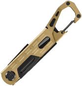 G3845 — Couteau Multifonction Gerber Stake Out Lame Acier Scandi Manche Aluminium Champagne Frame Lock Manche Aluminium Champagne Livraison Gratuite