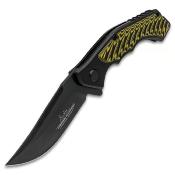 GH5131 Couteau Hibben Whirlwind Yellow Jacket Lame Acier 7Cr17MoV Trailing Point IKBS - Livraison Gratuite