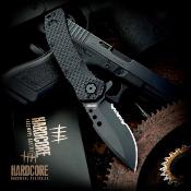 HBBMILF02PS Couteau Halfbreed Blades MILSPEC Lame Acier S30VN Drop Point Combo Edge - Livraison Gratuite