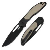 J1963BDE CJRB Cutlery Droma – Manche Alu Noir & G10 Désert, lame Drop Point AR-RPM9 finition noir - Livraison Gratuite