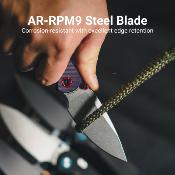 J1975PU — Couteau CJRB Latitude Lame Acier AR-RPM9 Drop Point Stonewash Manche G10 Violet Top Linerlock Flipper - Livraison Gratuite