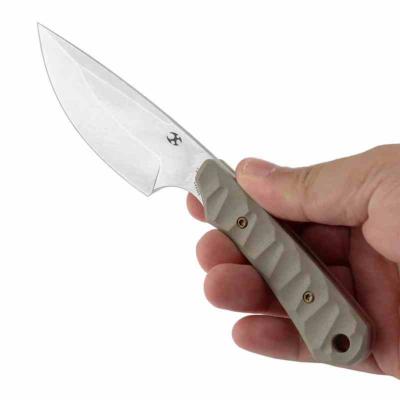 KG006A5 Kansept Flank | Couteau Fixe Lame Acier D2 Stonewashed | Manche G10 Sand Etui Kydex - Livraison Gratuite