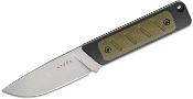 KI1063A6 Couteau Kizer Smolt Drop Point Acier 14C28N Manche G10 & Green Micarta Housse Kydex - Livraison Gratuite