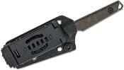 KI1079A2 Kizer Phasmids – Couteau Fixe Compact | Lame Sheepsfoot AEB-L Noire | Manche Richlite Chocolate Glacier | Étui Kydex - Livraison Gratuite