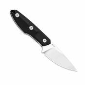 KI1087A1 Kizer Splinter – Couteau à lame fixe Acier AEB-L Satin Manche Black Sculpted G10 Housse kydex - Livraison Gratuite