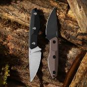 KI1087A2 Kizer Splinter – Couteau de Survie lame fixe Acier AEB-L Satin Manche Brown  G10 Housse kydex - Livraison Gratuite