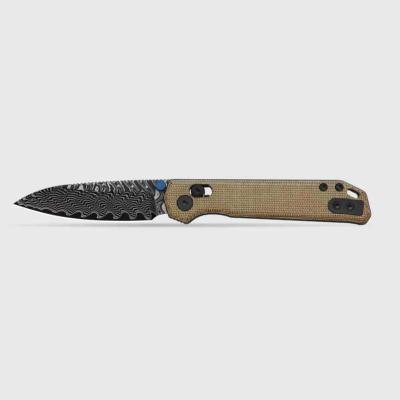 KIV34582CDA2 Couteau Kizer Begleiter 2.9 | Lame Acier Damas | Manche Micarta Brown Norplex Clutch Lock | Livraison Gratuite