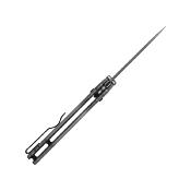 KIV3619A9 Couteau Kizer Drop Bear Pliant Lame Drop Point Acier Nitro-V Manche Acrylique Sécurité Clutch Lock - Livraison Gratuite