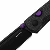 KIV3698A1  Kizer Renaissance Black | Couteau Lame Sheepsfoot Acier Bohler N690 Black PVD | Manche Black Micarta Linerlock - Livraison Gratuite