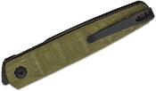 KIV3722A2 Couteau KIZER Bamboo Lame Drop Point Acier Nitro-V Manche G10 Green - Livraison Gratuite