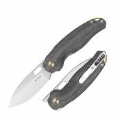 KIV3770A1 Kizer Seagull | Couteau Pliant EDC | Lame 14C28N | Manche Micarta Black| Verrouillage Liner Lock - Livraison Gratuite
