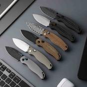 KIV3781CDA3 Kizer Phoca CD – Couteau pliant Clutch Lock Lame Acier Damas Manche Mkuruti Wood - Livraison Gratuite