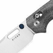 KIV3802CDA1 Couteau Kizer Outposter Lame Acier Nitro-V Drop Point Manche Plaquettes Norplex UltreX  Black Clutch Lock | Livraison Gratuite