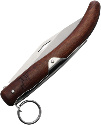 KO02560 Okapi – Couteau Pliant à Verrouillage à Cliquet | Lame 1075 Carbone | Manche Bois Stabilisé | Fabriqué en Afrique du Sud - Livraison Gratuite