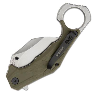 KS2064ODSW Couteau Kershaw Outlier Karambit Pliant A/O Lame Acier 8Cr13MoV Manche FRN Vert OD Verrouillage Liner Lock - Livraison Gratuite