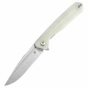 KT1047A5 Kansept Qilin Jade – Couteau Pliant Lame Drop Point Acier 154CM Manche Jade G10 – Flipper – Linerlock – Livraison Gratuite