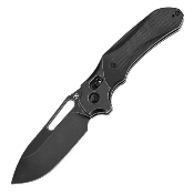 KT1099V2 Couteau Kansept Quasar Drop Point Acier 154CM Manche Micarta Black Sécurité Cross Bar Lock - Livraison Gratuite