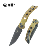 KUB172H Couteau Kubey Hound Lame Clip Point Acier 14C28N Manche Ultem CrossbarLock  - Livraison Gratuite