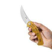 KUB173G Couteau Kubey Scimitar Ultem Lame Acier 14C28N Pivot Roulement à Billes Liner Lock - Livraison Gratuite