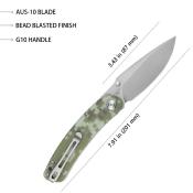 KUB344K Couteau Kubey Momentum Digital Camo Lame Acier AUS-10 IKBS - Livraison Gratuite