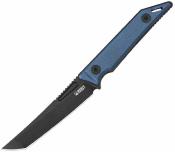KUB430D Kubey Goliath – Couteau lame fixe Tanto Lame Acier 14C28N Black Manche Black Denim Micarta - Housse kydex - Livraison Gratuite