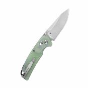 KUB465B Couteau Kubey Freki | Lame Acier 14C28N Satin Drop Point | Manche G10 Jade | Crossbar Lock | Livraison Gratuite
