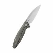 KUB474C Kubey Whammy Lame Acier 14C28N Satin Manche Titane Flamed Framelock - Livraison Gratuite