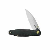 KUB474D Kubey Whammy Lame Acier 14C28N Satin Manche Titane Blackwash Framelock - Livraison Gratuite