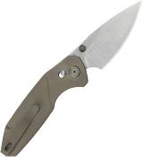 KUB488E — Couteau KB Knives Aero Lame Acier Bohler M390 Drop Point Satiné Manche Titane Bronze Crossbar Lock Livraison Gratuite