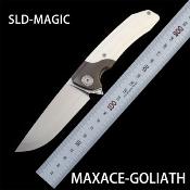 MAXM07C Couteau Maxace Goliath 2.0 Lame SLD-Magic Manche White IKBS - Livraison Gratuite