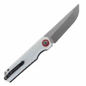 MAXMM482B Couteau Maxace Baby Racoon V | Lame Acier 10Cr15CoMoV Satin | Manche G10 Blanc | Livraison Gratuite