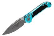 MCT113510APTQ Couteau Automatique Microtech LUDT Gen III S/E A/O Turquoise Lame Drop Point Acier Made In USA - Livraison Gratuite
