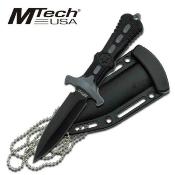 MT2014GY Lot de 3 Couteau de Cou MTech Dague Lame Acier 440 Etui - Livraison Gratuite