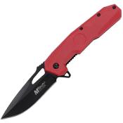 MTA2022RD Couteau Pliant MTech MT-A2022 Lame Acier 3Cr13MoV Manche Nylon Rouge Linerlock - Livraison Gratuite