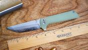NMB2407J North Mountain CHOP2 Jade – Couteau Tactique Button Lock Manche Jade G10 Lame Tanto San Mai SLD-Magic - Livraison Gratuite
