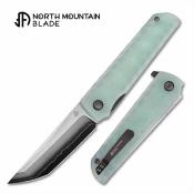 NMB2411JD North Mountain Blade - Couteau Kick Stop Chop Plus Lame Acier SLD Magic Tanto Manche G10 Jade - Livraison Gratuite