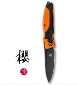 NMBHIGORG Couteau NORTH MOUNTAIN BLADE Nemoto Higonokami Lame Acier Inoxydable Noir Manche G10 Orange Liner Lock - Livraison Gratuite