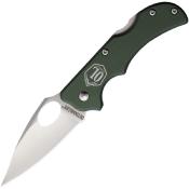 OLM005G Couteau Pliant Outdoor Life Summit Lame Acier Inox Manche Aluminium Vert Lockback - Livraison Gratuite