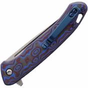 ON9005 Ontario Outcast - Couteau Pliant Linerlock Lame Acier 8Cr14MoV Satin Manche G10 Bleu Marron - Livraison Gratuite
