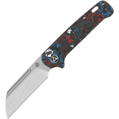 QS130SJF1 Couteau Pliant QSP Penguin Lame Acier 20CV Manche FatCarbon Multicolore Slip Joint - Livraison Gratuite