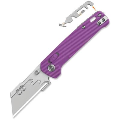 QS130UTE Couteau Pliant QSP Penguin Workmate Lame Acier SK5 Manche FRN Violet Glyde Lock - Livraison Gratuite