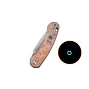 QS174C1 QSP Coyote Nitro V Copper Foil G10 Couteau Lame Acier Nitro-V Manche Plaquettes Copper Foil G10 Button Liner Lock - Livraison Gratuite