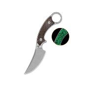 QS178B1 — Couteau QSP Baby Viper Acier 10Cr15MoV 59-61 HRC Stonewash Clip Point Manche Micarta GID Étui Kydex Chasse Bushcraft Livraison Gratuite