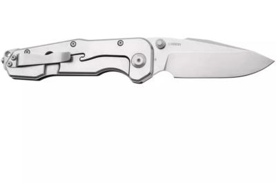 RS7911SB Real Steel Evolution Ironclad – Couteau Drop Point Frame Lock | Lame Drop Point D2 | Manche G10 Black  - Livraison Gratuite