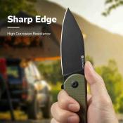 S230641 Couteau Sencut Omniform Lame Drop Point Acier 9Cr18MoV Manche Green G10 Linerlock IKBS – Livraison Gratuite